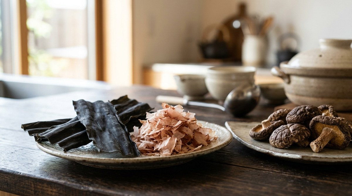 和食の「うま味」を極めるなら、昆布・鰹節・しいたけの組み合わせを学べ